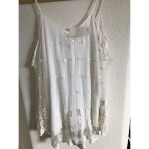 White Lace Boho Mini Dress